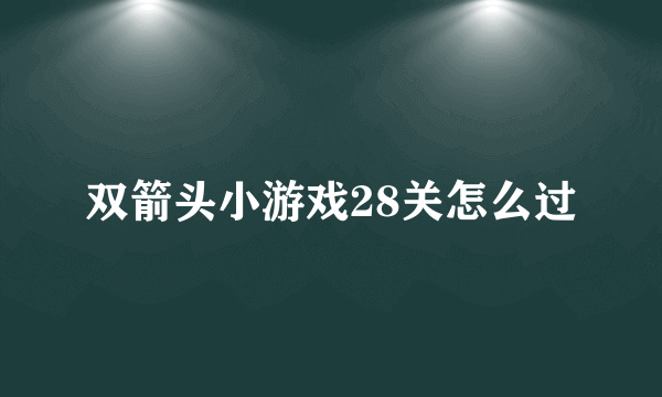 双箭头小游戏28关怎么过