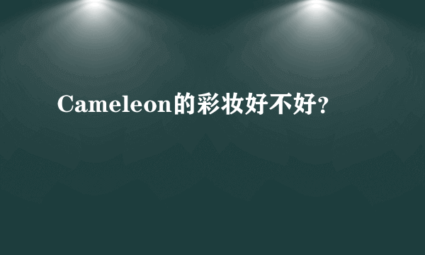 Cameleon的彩妆好不好？