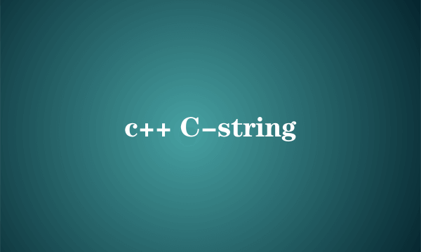 c++ C-string