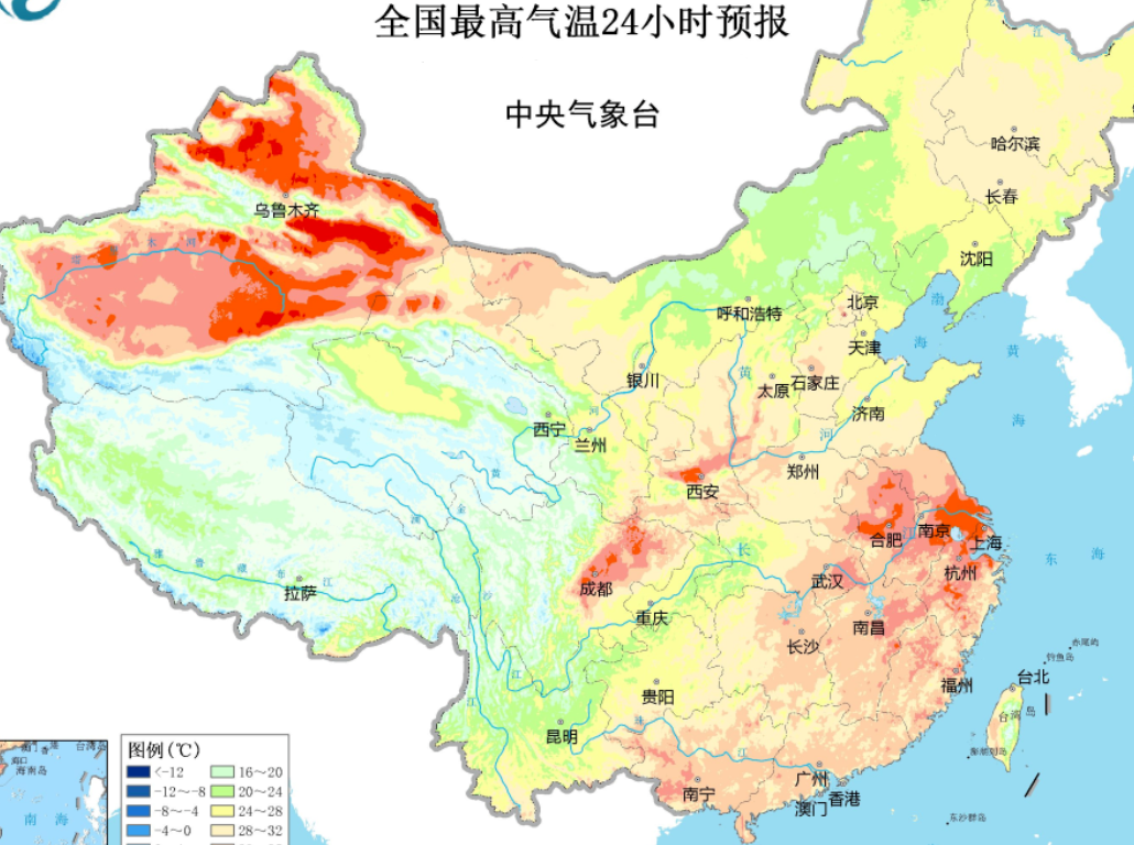 全国热哭预警地图出炉，这波高温波及到了哪些地方？