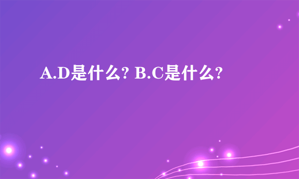 A.D是什么? B.C是什么?