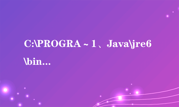 C:\PROGRA～1、Java\jre6\bin\ssvagent.exe,此文件的版本与正在运行的Windows版本不兼容。