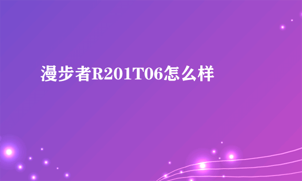 漫步者R201T06怎么样