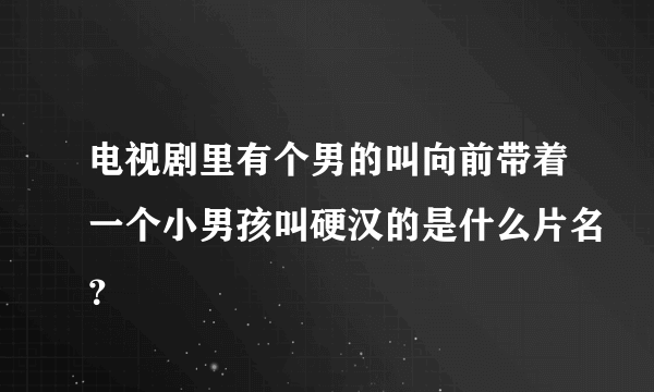 电视剧里有个男的叫向前带着一个小男孩叫硬汉的是什么片名？