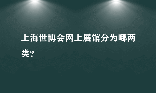 上海世博会网上展馆分为哪两类？