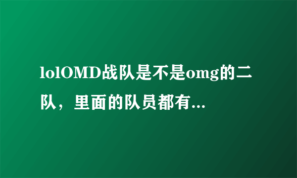 lolOMD战队是不是omg的二队，里面的队员都有谁？求大神