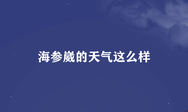 海参崴的天气这么样