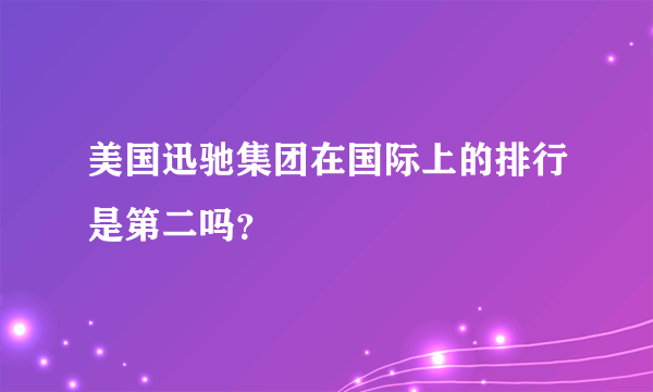 美国迅驰集团在国际上的排行是第二吗？