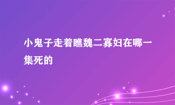 小鬼子走着瞧魏二寡妇在哪一集死的