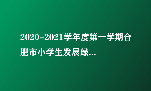 2020-2021学年度第一学期合肥市小学生发展绿色指标评价测试六年级英语(人教版？