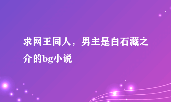 求网王同人，男主是白石藏之介的bg小说