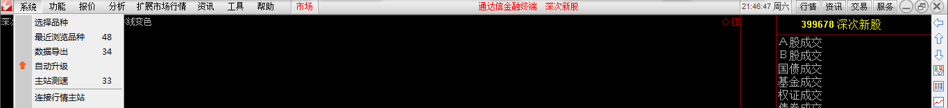 为什么通达信看盘软件的深次新股399678不显示走势