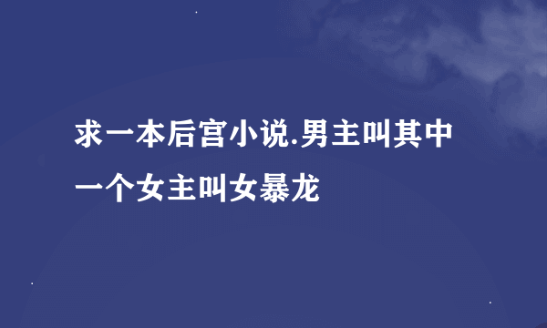 求一本后宫小说.男主叫其中一个女主叫女暴龙