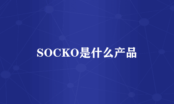 SOCKO是什么产品