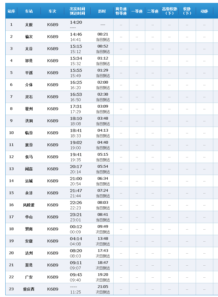 k689次火车现在运行吗？
