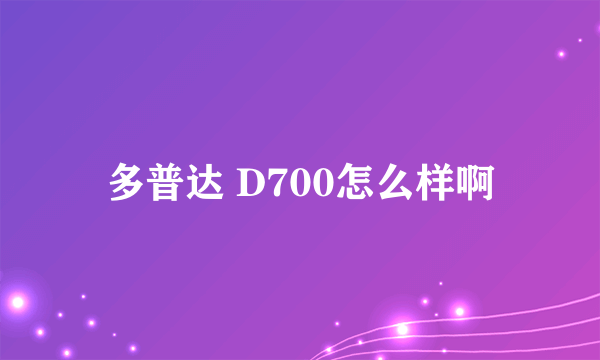 多普达 D700怎么样啊