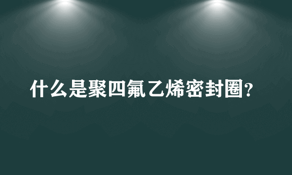 什么是聚四氟乙烯密封圈？