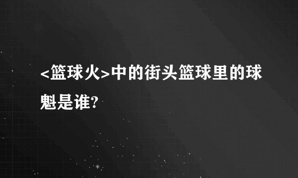 <篮球火>中的街头篮球里的球魁是谁?