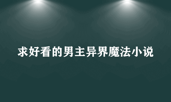 求好看的男主异界魔法小说