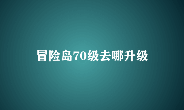 冒险岛70级去哪升级