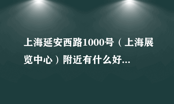 上海延安西路1000号（上海展览中心）附近有什么好玩的地方么