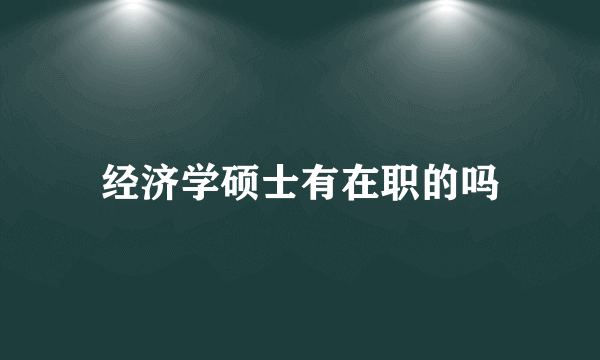 经济学硕士有在职的吗