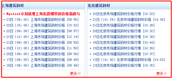 在哪能查到每天的钢材价格？