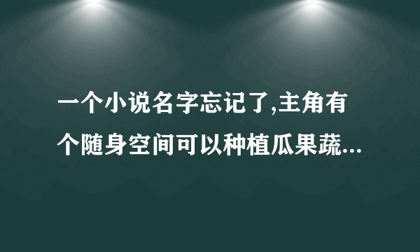 一个小说名字忘记了,主角有个随身空间可以种植瓜果蔬菜养鱼酿酒,能把种植的东西卖给星际联盟获星际B