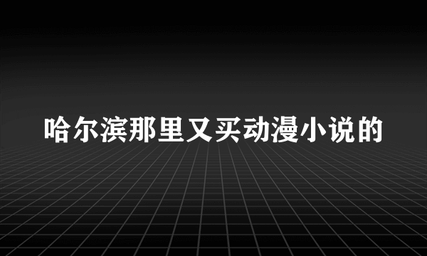 哈尔滨那里又买动漫小说的