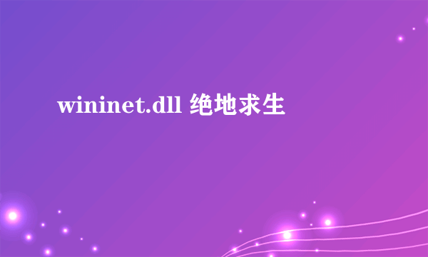 wininet.dll 绝地求生