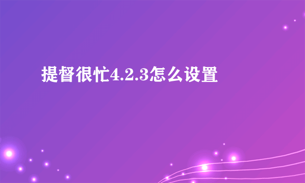 提督很忙4.2.3怎么设置