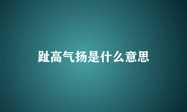 趾高气扬是什么意思