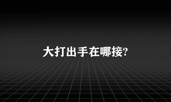 大打出手在哪接?