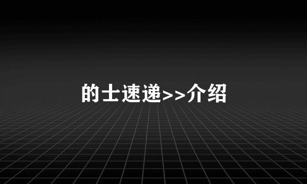 的士速递>>介绍