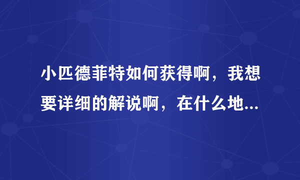 小匹德菲特如何获得啊，我想要详细的解说啊，在什么地方接任务啊，怎么做任务