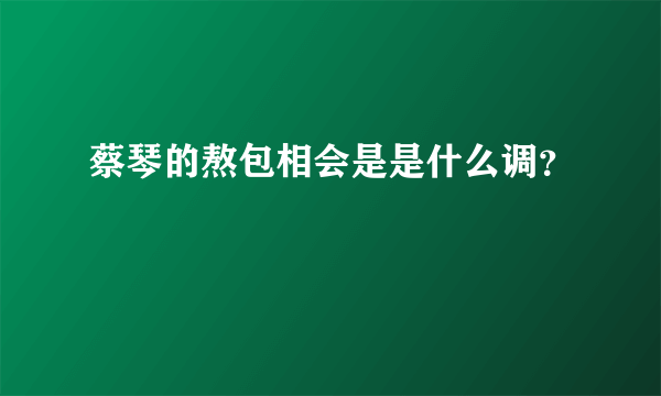 蔡琴的熬包相会是是什么调？