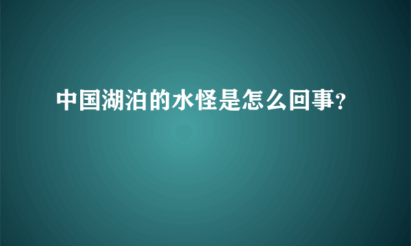 中国湖泊的水怪是怎么回事？