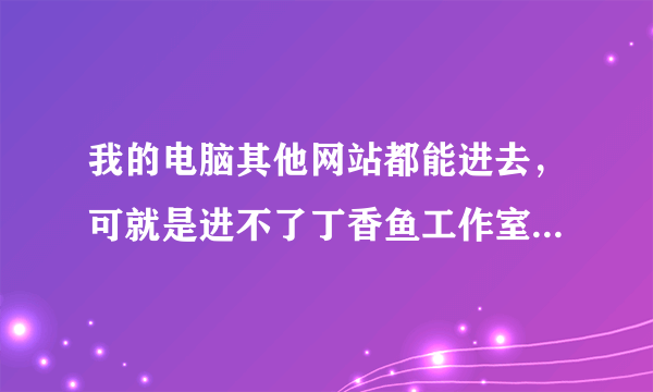 我的电脑其他网站都能进去，可就是进不了丁香鱼工作室，请问是怎么回事啊？