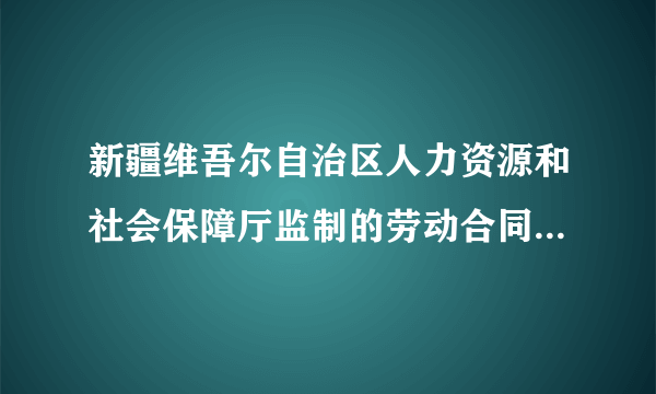 新疆维吾尔自治区人力资源和社会保障厅监制的劳动合同书完整的是什么样的