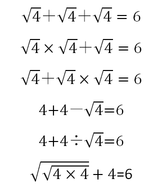 算算题,4 4 4怎么等于6